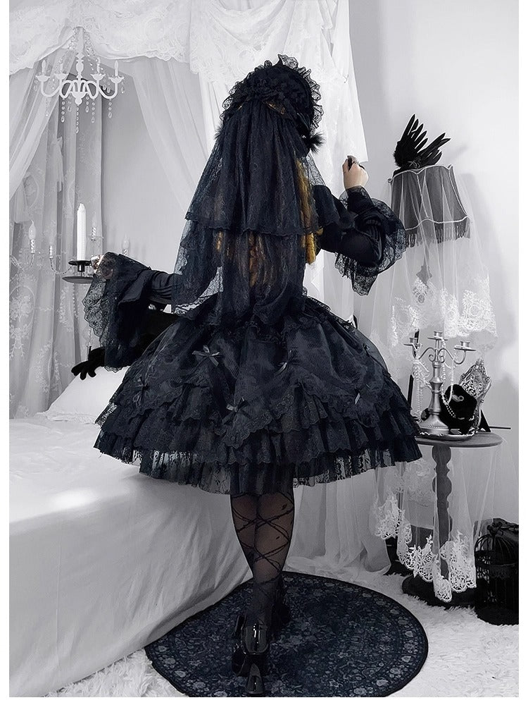 【受注予約~12/8】Black Mist Feast ジャンパースカート【双生小熊】