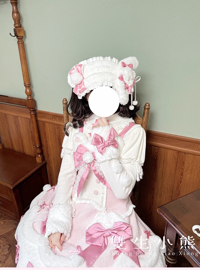 【受注予約~10/23】Frosted Sugar Rabbit ジャンパースカート・サロペット【双生小熊】