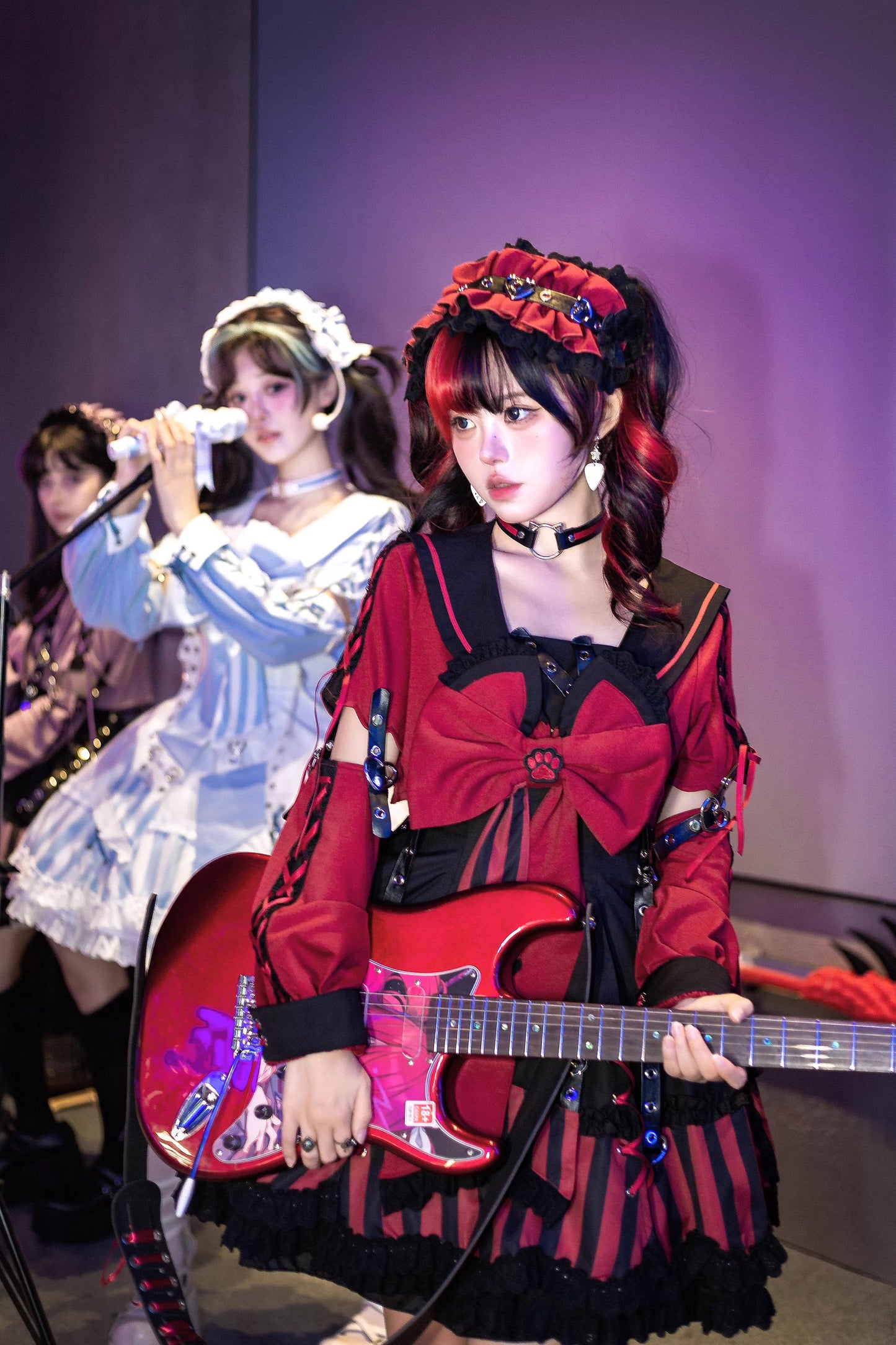 【受注予約~10/6】水色キャット フルセット(レッド・パープル)【Sakura】