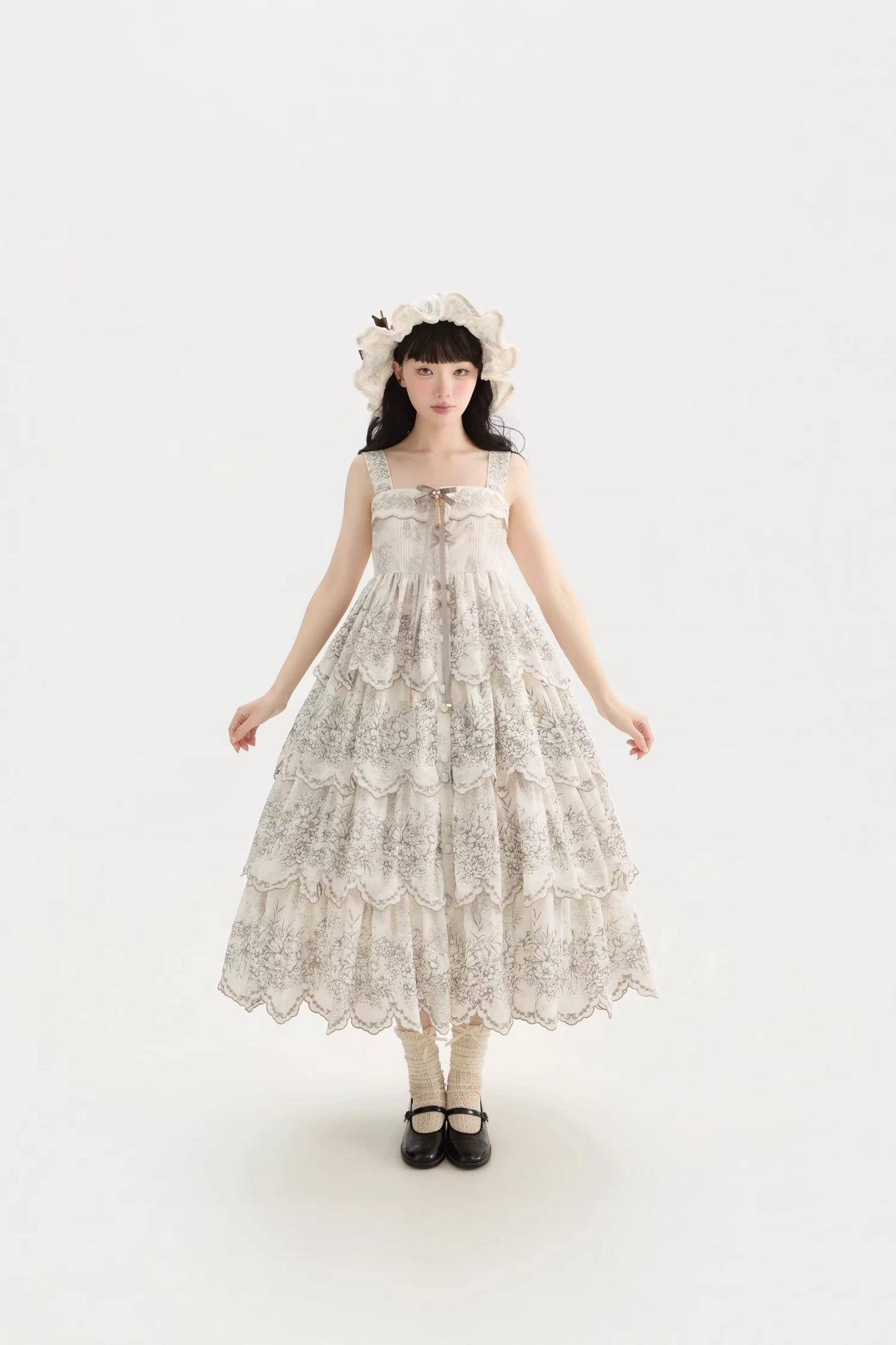 【受注予約~2/22】Flower Clock ジャンパースカート(タイプ2)【Dark Star Island】