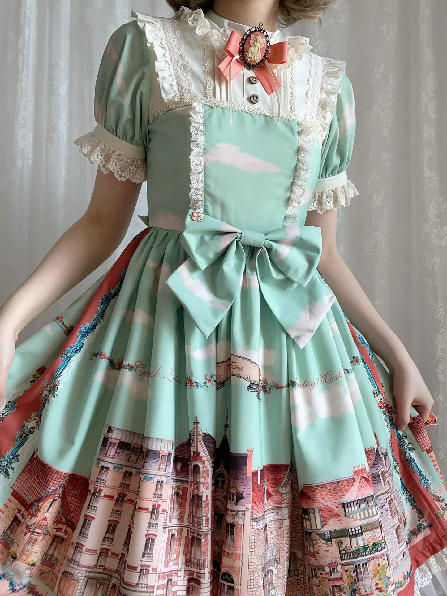 【受注予約~5/6】Dewans Garden Town ワンピース・ジャンパースカート【Cutey Mask】