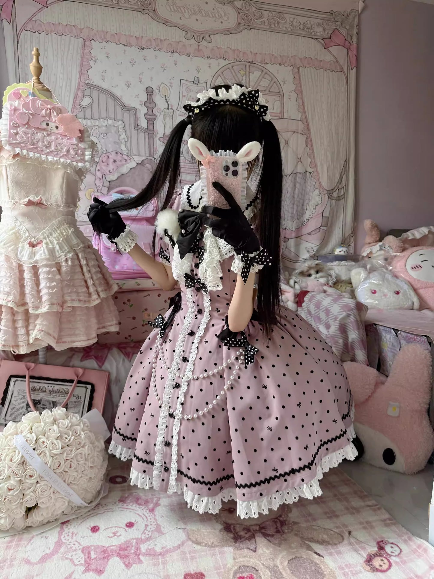 【受注予約~11/20】Ribbondoll ワンピース【Cutey Mask】