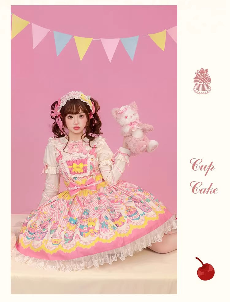 【受注予約~1/26】CupCakes ジャンパースカート【花与珍珠匣】