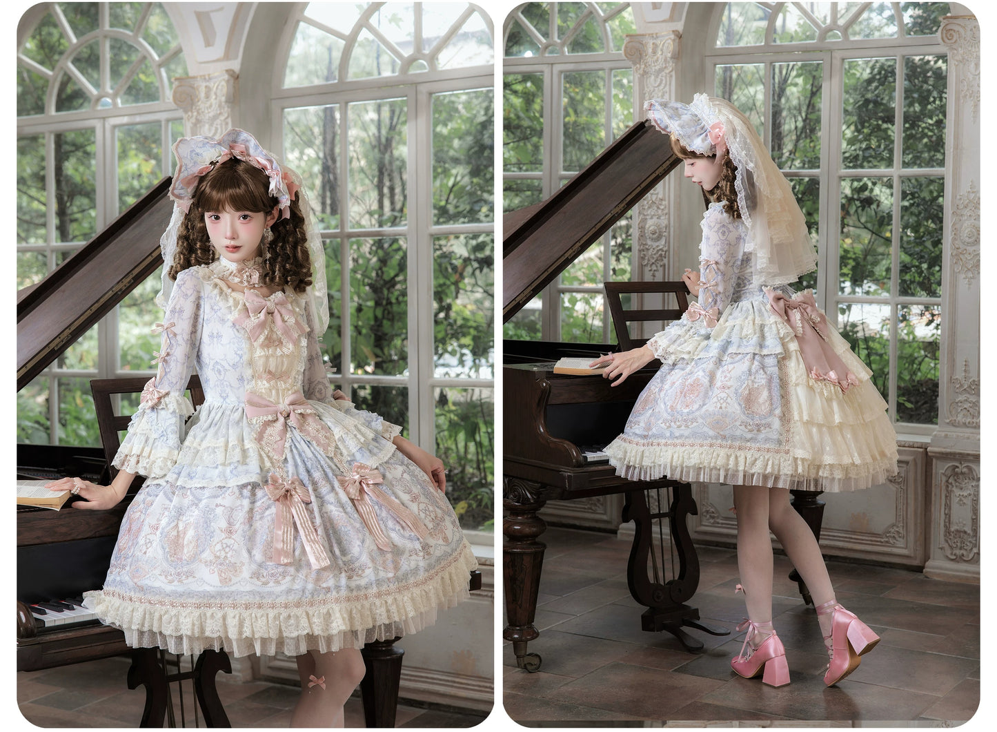 【受注予約~9/13】Scent of Roses ワンピース・ジャンパースカート【LittlePlum】