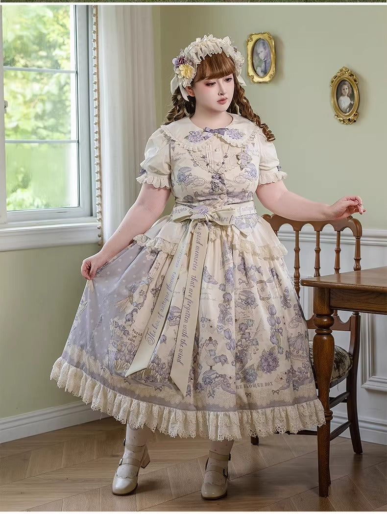 【受注予約~4/13】紫藤回顧録 スカート【南笙阁】