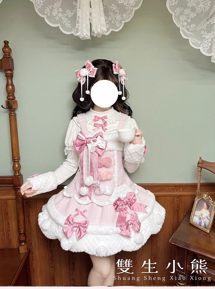 【受注予約~10/23】Frosted Sugar Rabbit ジャンパースカート・サロペット【双生小熊】