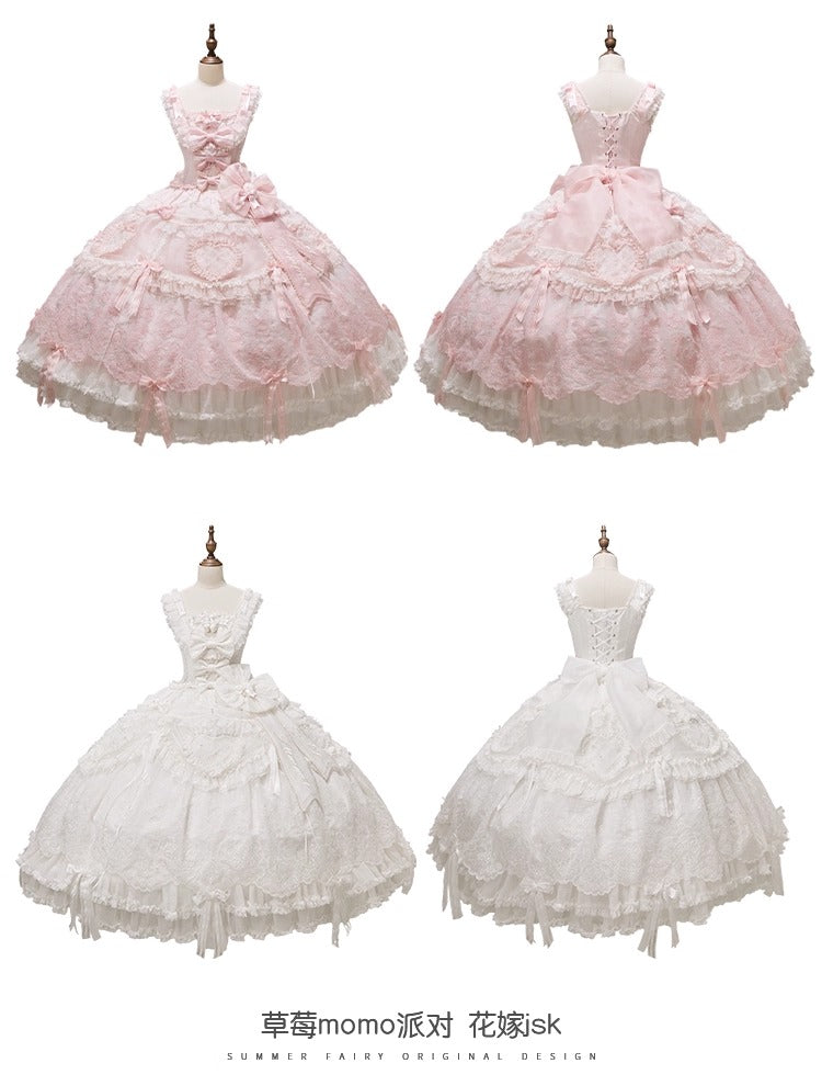 【受注予約~8/28】Strawberry momo Party ジャンパースカートセット(ウェディングver.)【仲夏物語】