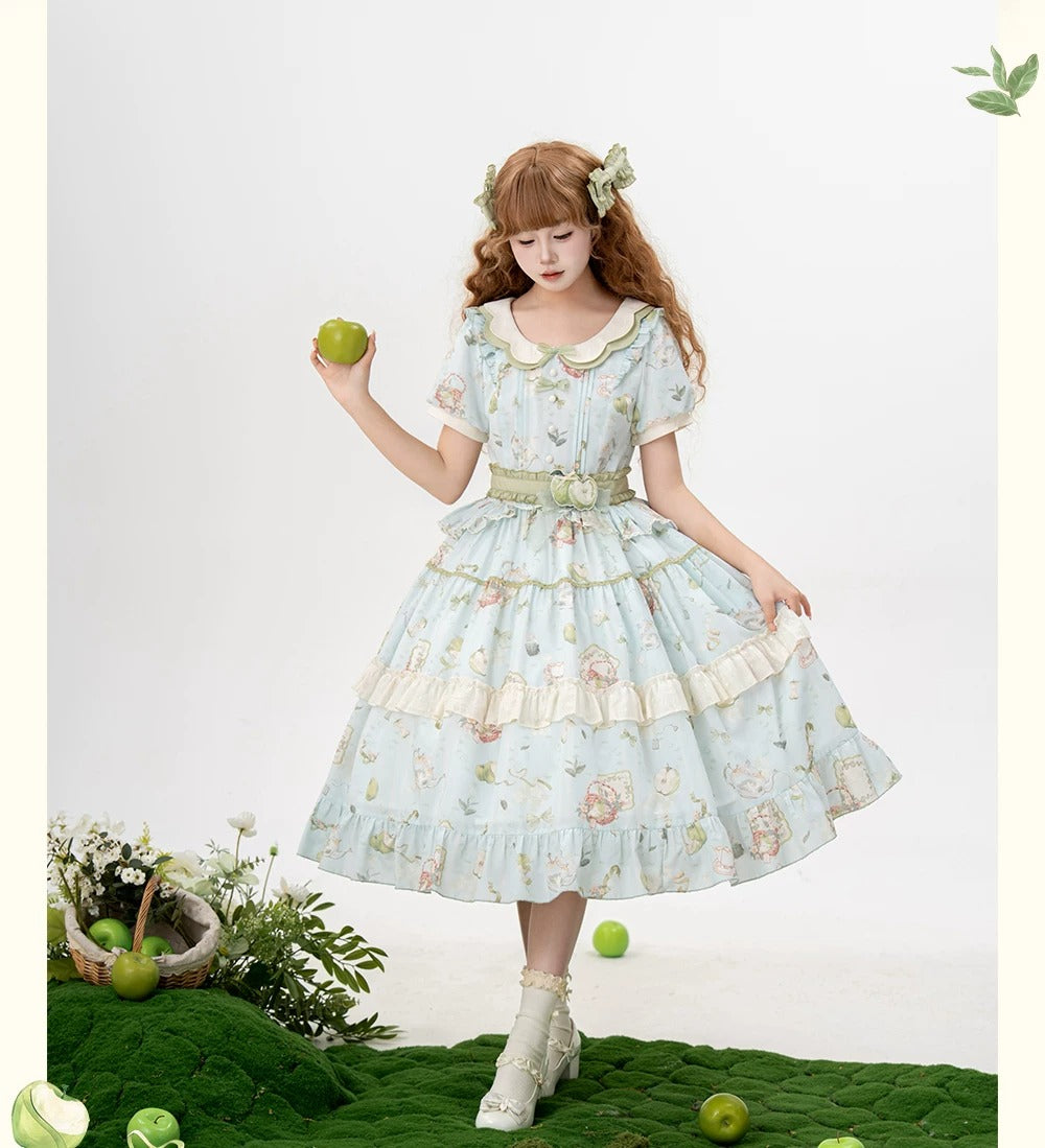 【受注予約~8/12】Apple Tea ワンピース【Urtto】
