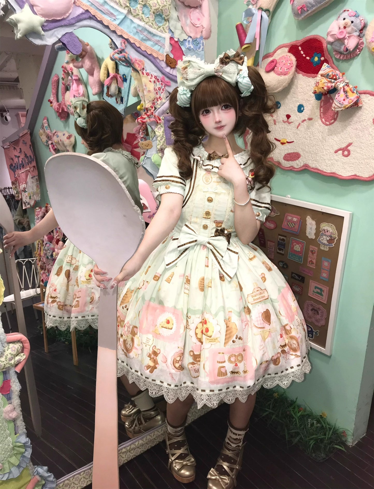 【受注予約~6/11】ドリームカフェ ワンピース【babyblue】