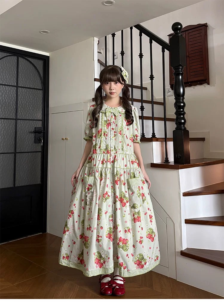 【受注予約~7/30】Summer Strawberry Bunny ワンピース【Beleganty】