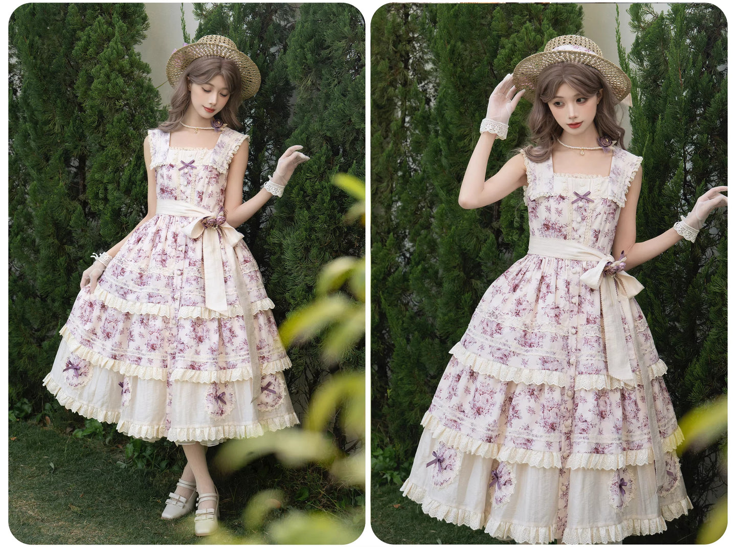 【受注予約~2/15】Black Rose ジャンパースカート【LittlePlum】