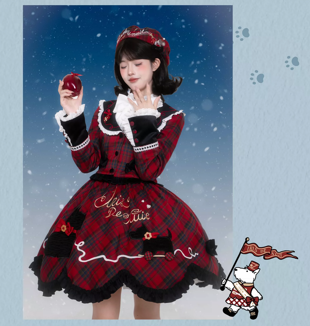 【受注予約~10/14】Puppy and WoolBall 2026ver. ジャンパースカート・サロペット【iris de nuit】