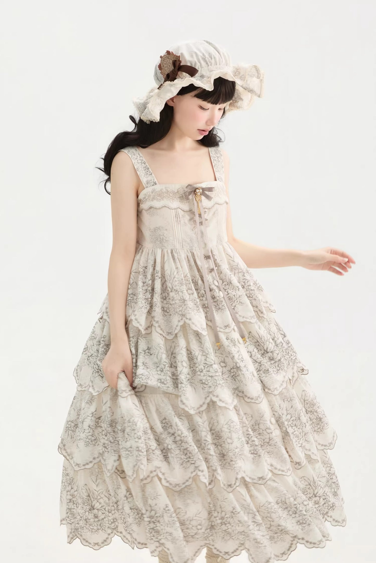 【受注予約~2/22】Flower Clock ジャンパースカート(タイプ2)【Dark Star Island】