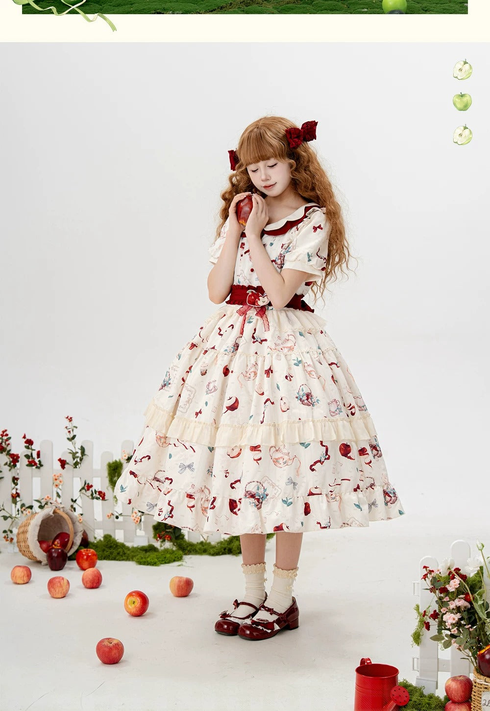 【受注予約~8/12】Apple Tea ワンピース【Urtto】