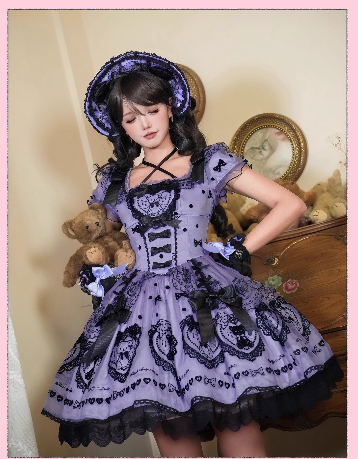 【受注予約~9/16】Brown Sugar Bear ワンピース【Alice Girl】