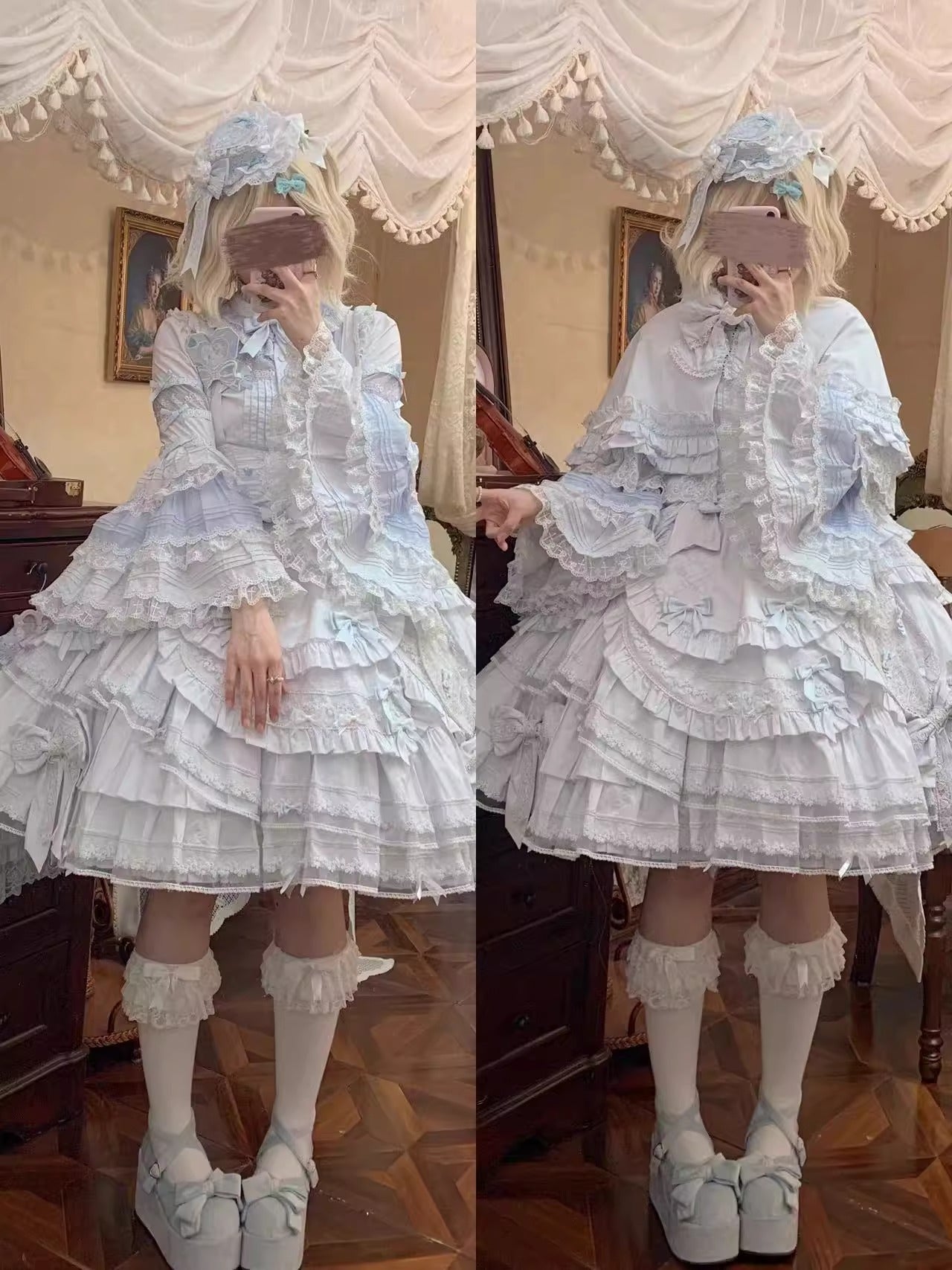 【受注予約~10/13】Hybrid Moonlight Doll 2.0 ブラウス・ジャンパースカート・ケープセット【Lost Aqua】