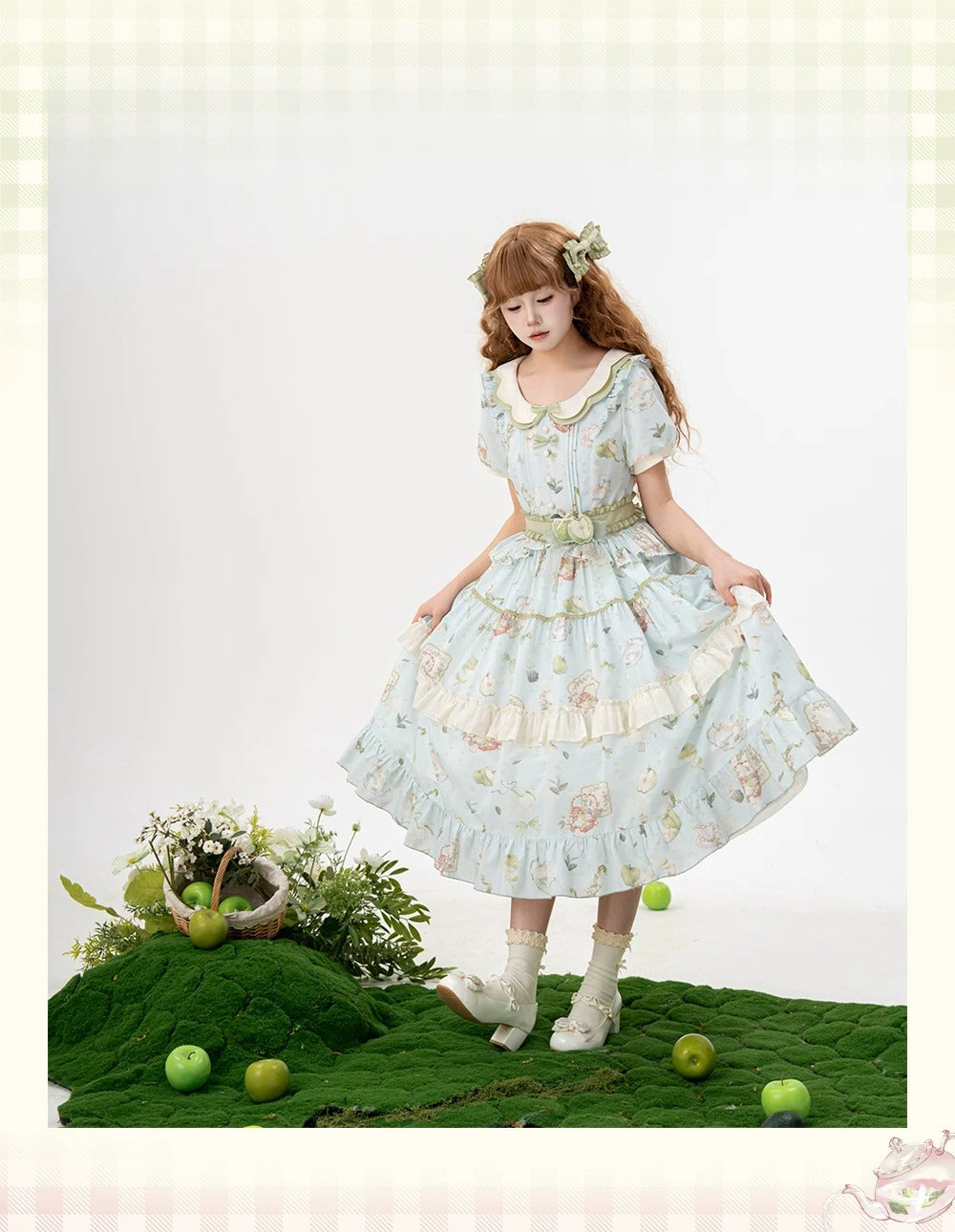 【受注予約~8/12】Apple Tea ワンピース【Urtto】