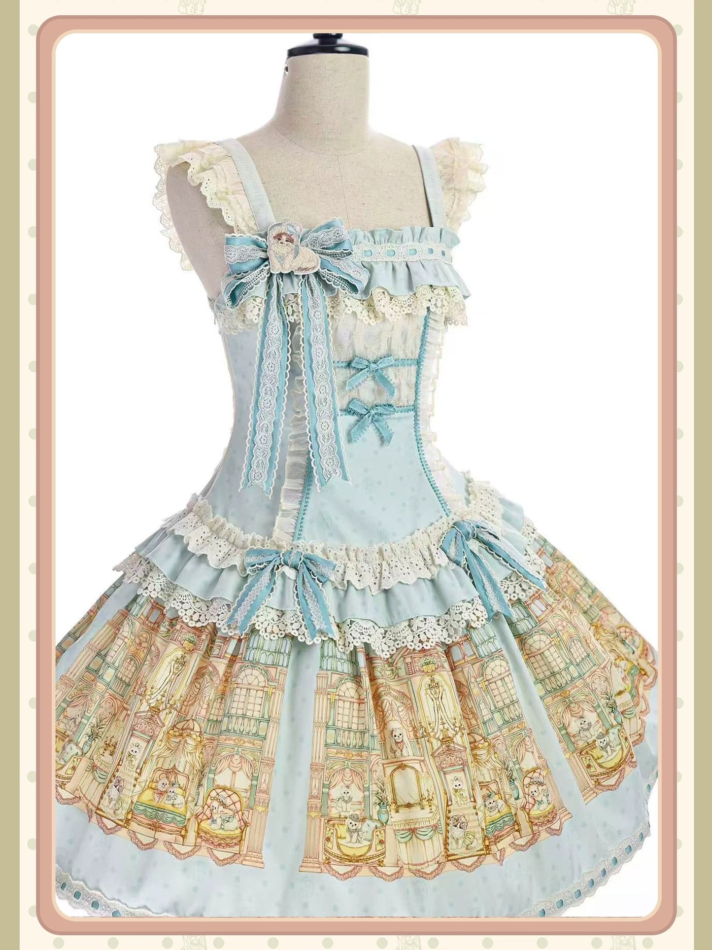 【受注予約~9/6】Fluffy Cat Castle ワンピース・ジャンパースカート【Alice Girl】