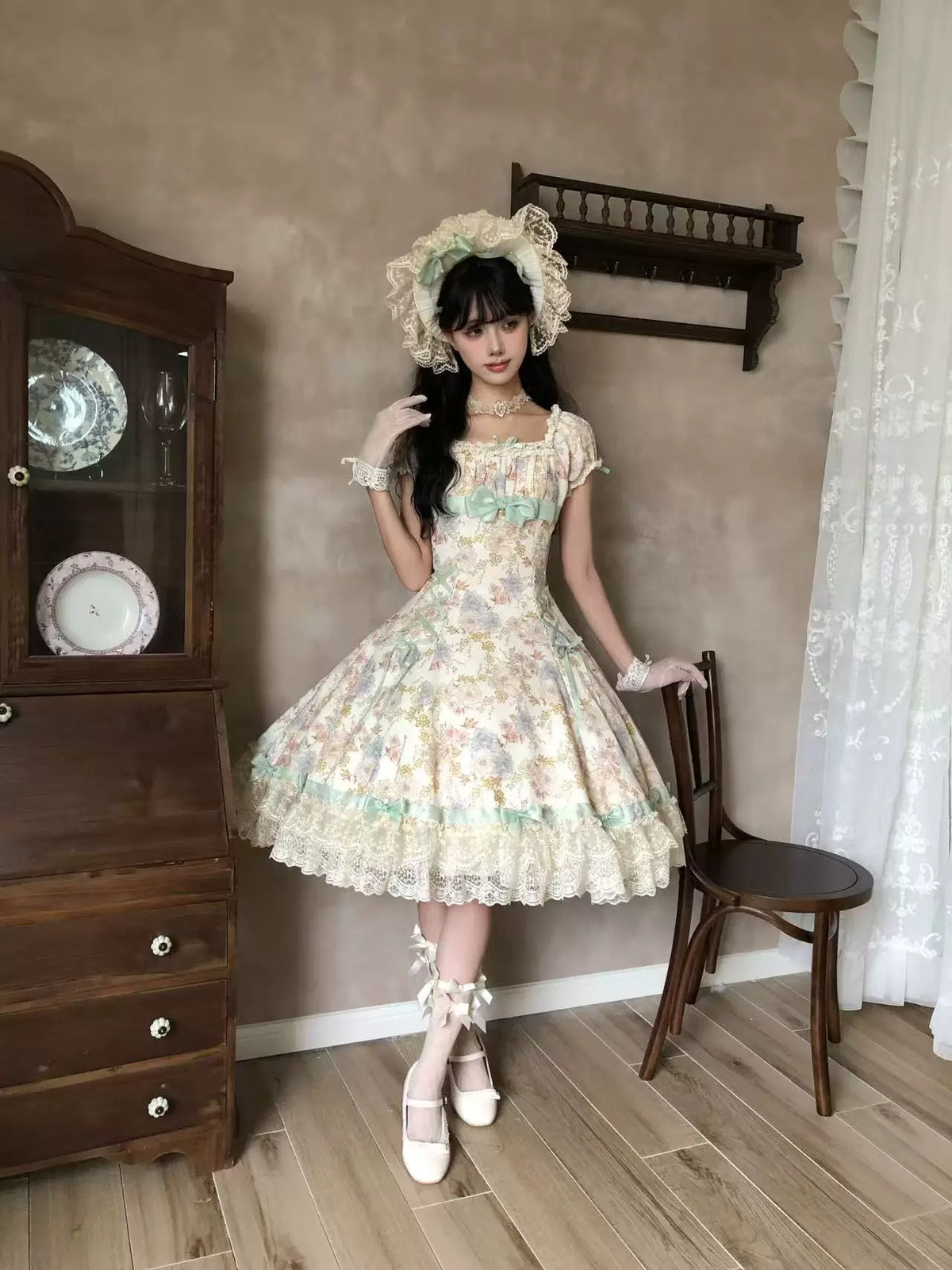 【受注予約~10/6】月下香 ワンピース【sara bell】
