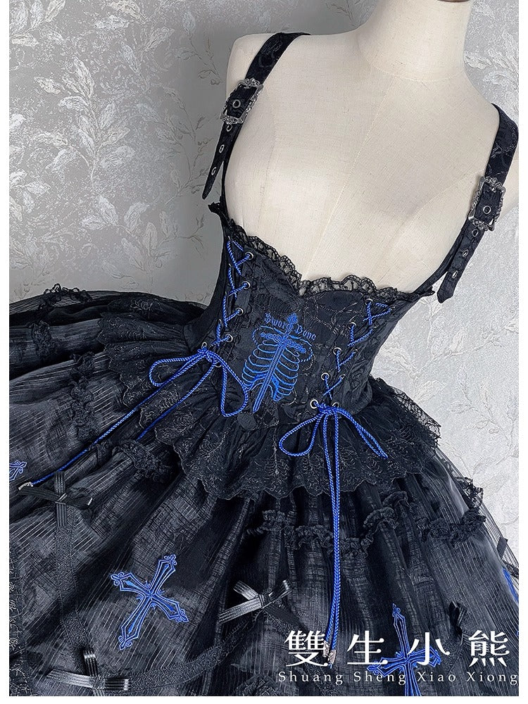 【受注予約~12/8】Black Mist Feast ジャンパースカート【双生小熊】