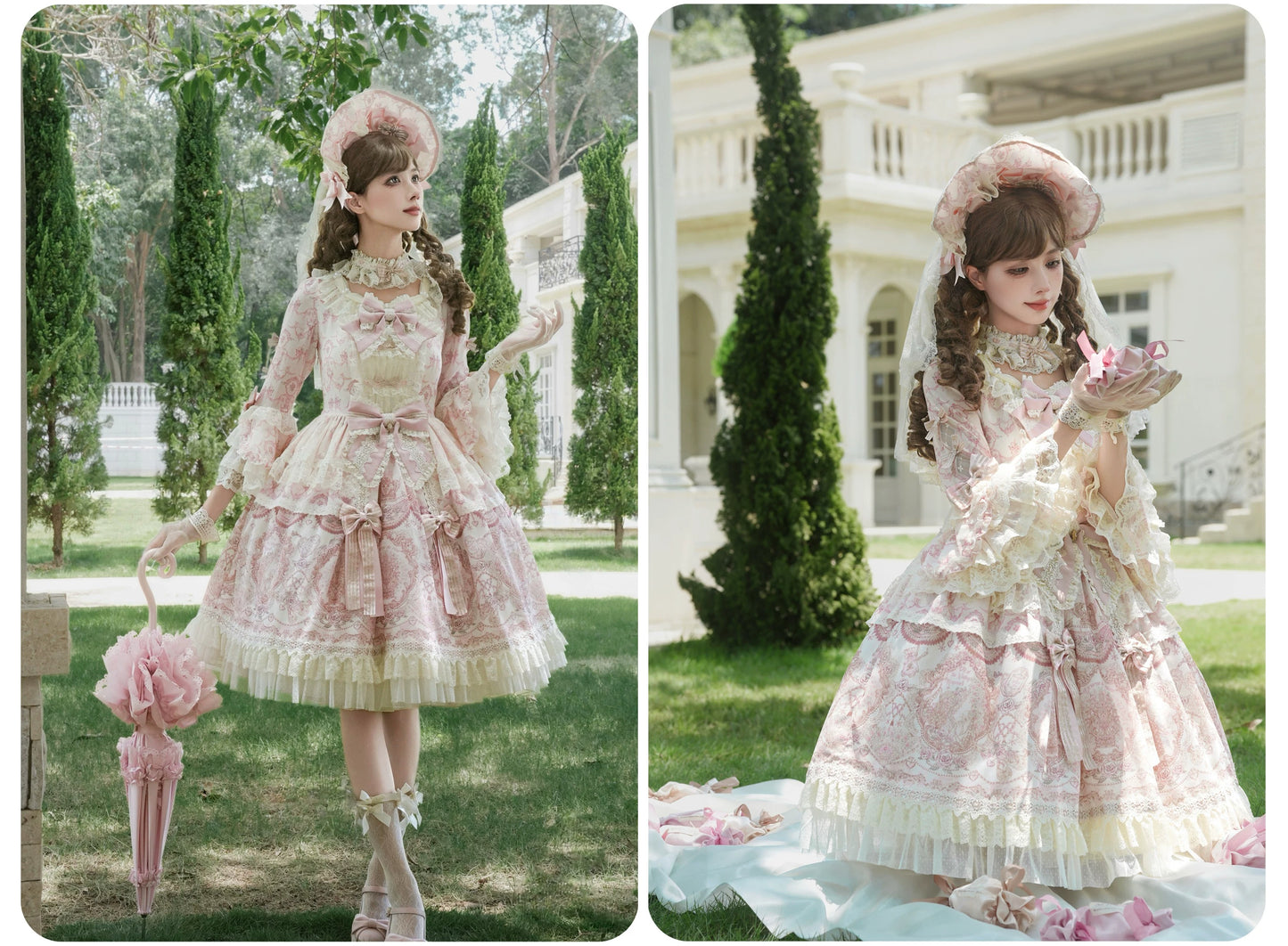 【受注予約~9/13】Scent of Roses ワンピース・ジャンパースカート【LittlePlum】