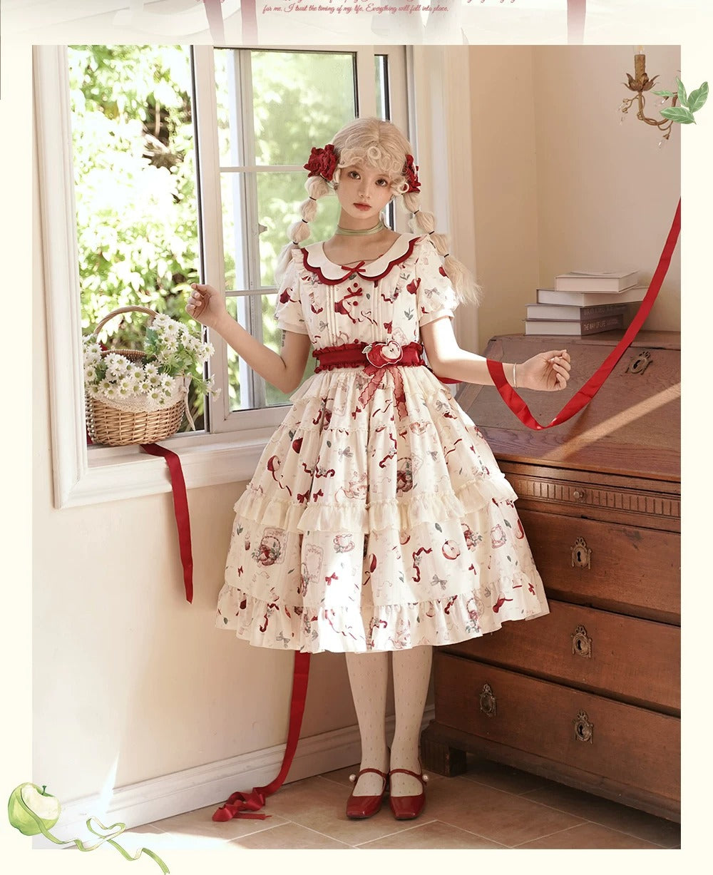 【受注予約~8/12】Apple Tea ワンピース【Urtto】