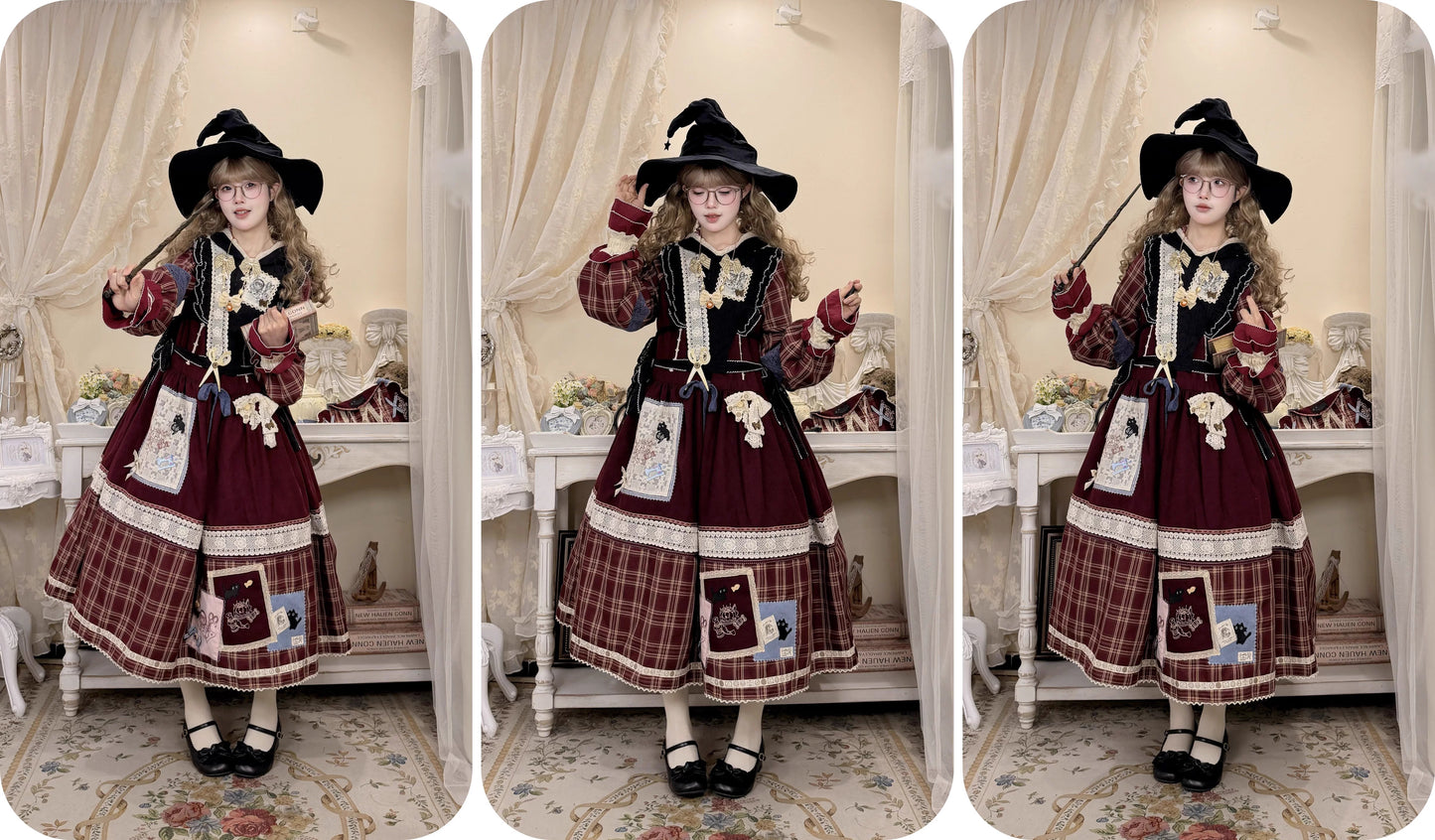 【受注予約~11/18】黒猫裁縫教室 フルセット【Peony】