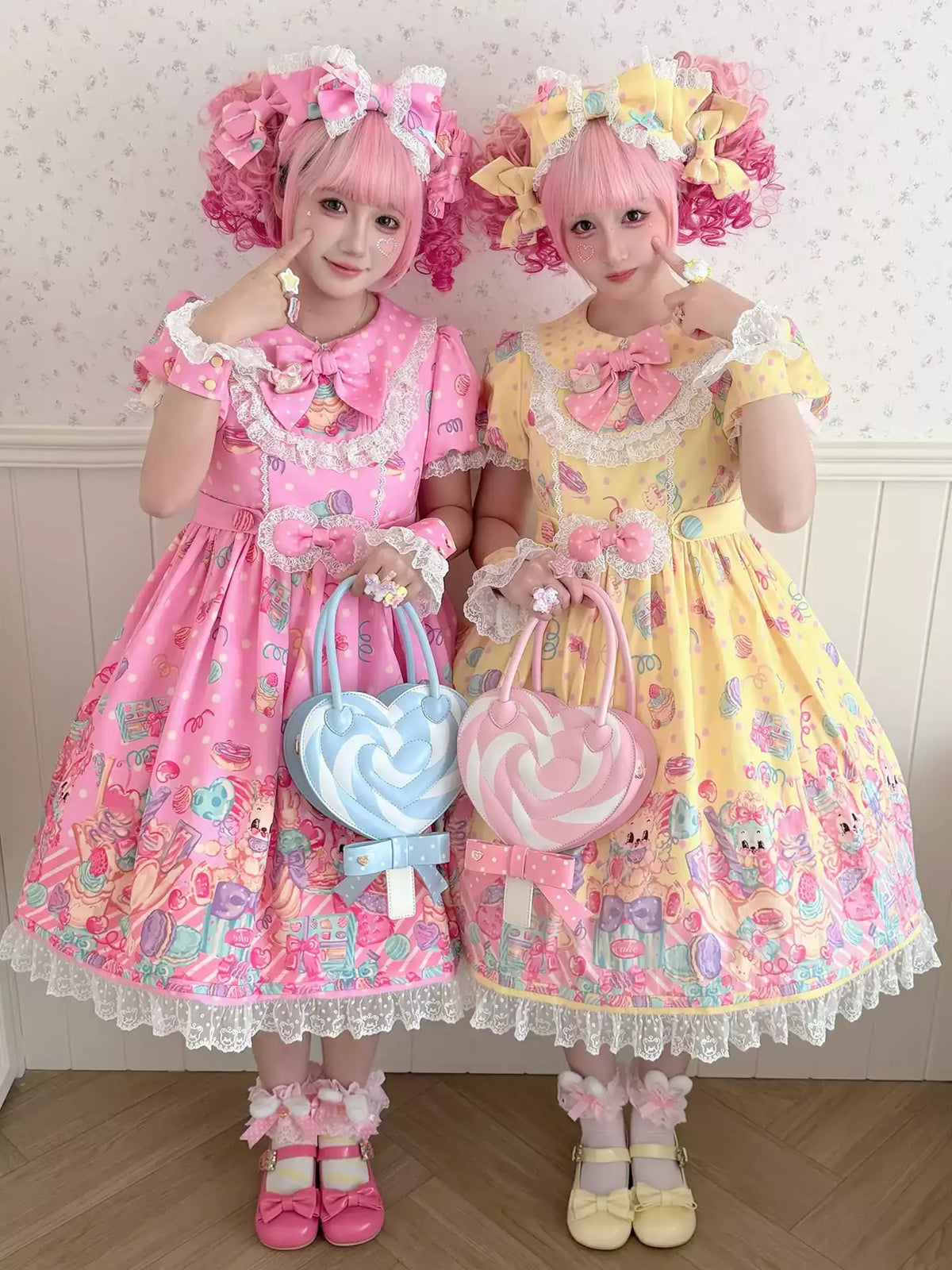 【受注予約~10/8】ハートキャンディー ハンドバッグ【Sheep Puff】