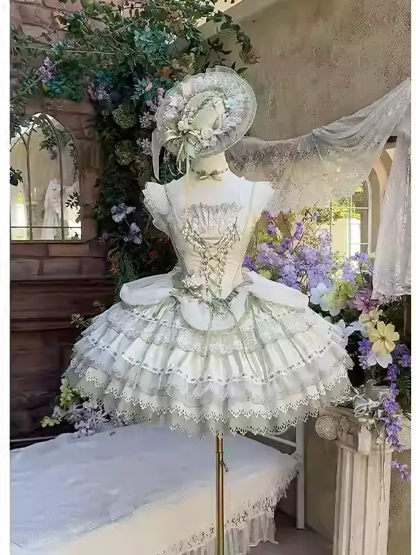 【受注予約~4/5】Lily・Bluebell・LittleYellow・LittleRose ジャンパースカート【咩耶】