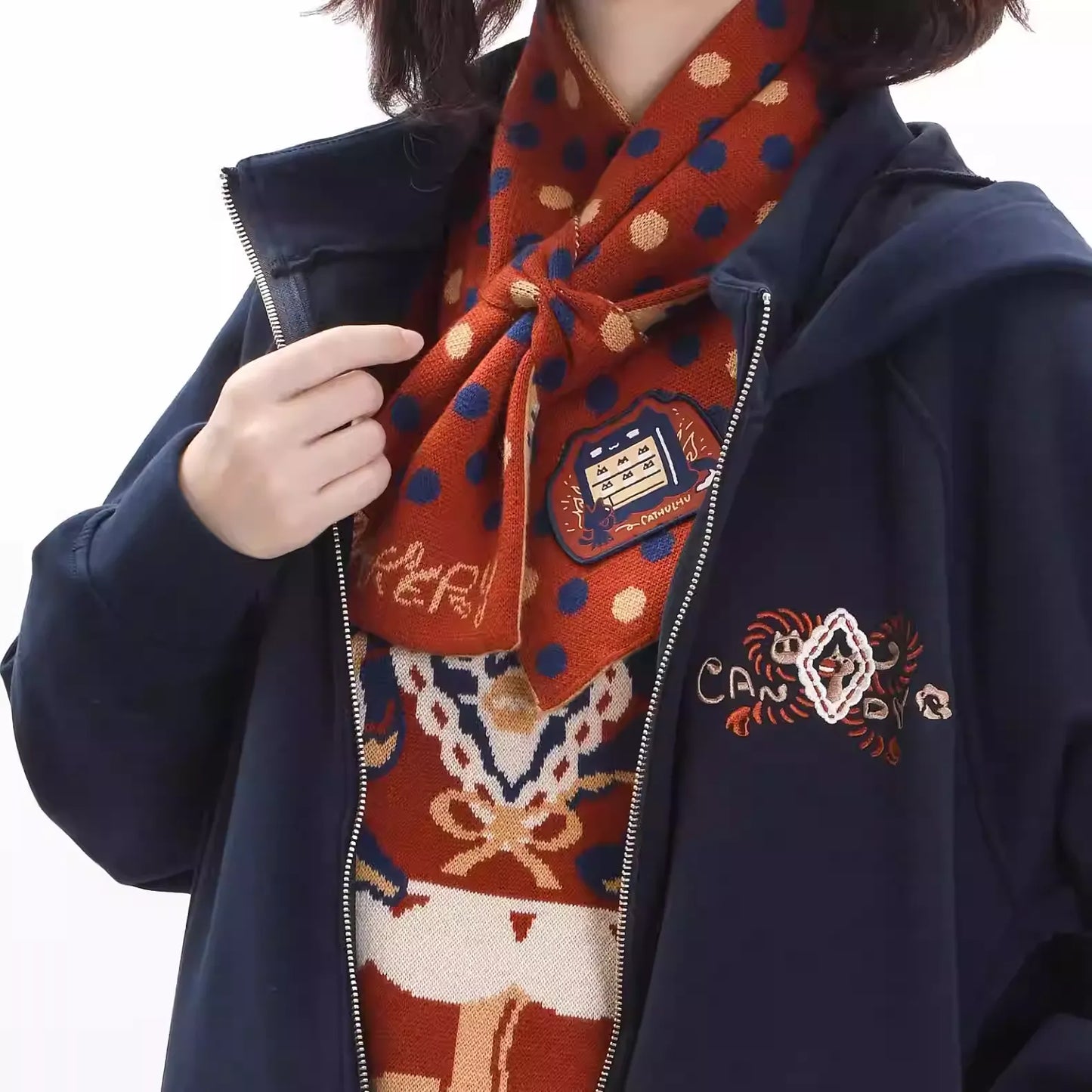 Cat Afternoon Tea マフラー【FrogicStudio】