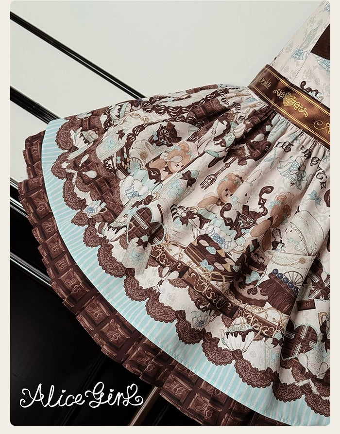 【受注予約~10/8】Chocolate Bear ジャンパースカート・サロペット【Alice Girl】