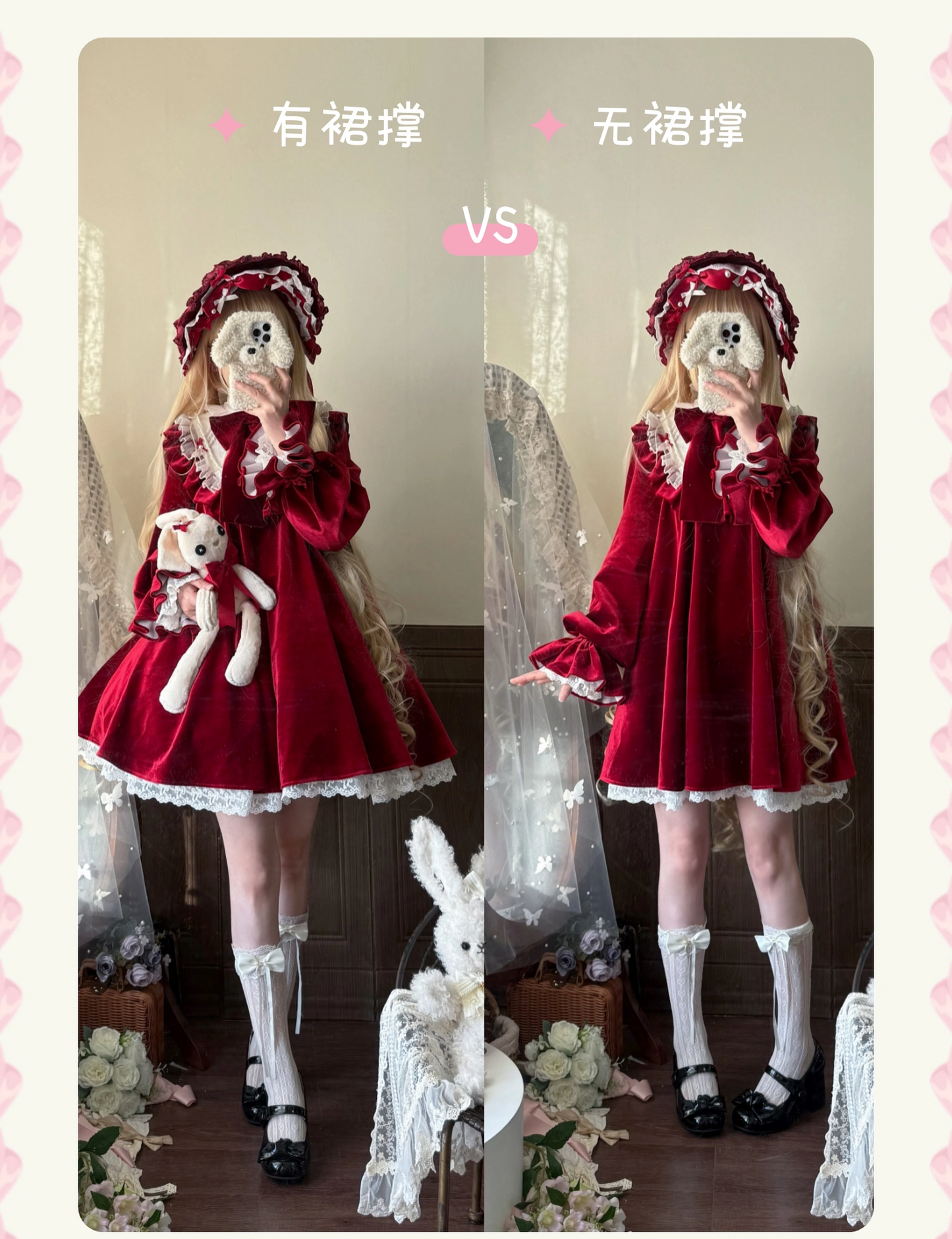 【受注予約~1/25】Dolls Aラインワンピース・ハット・ドロワーズセット【signorina】