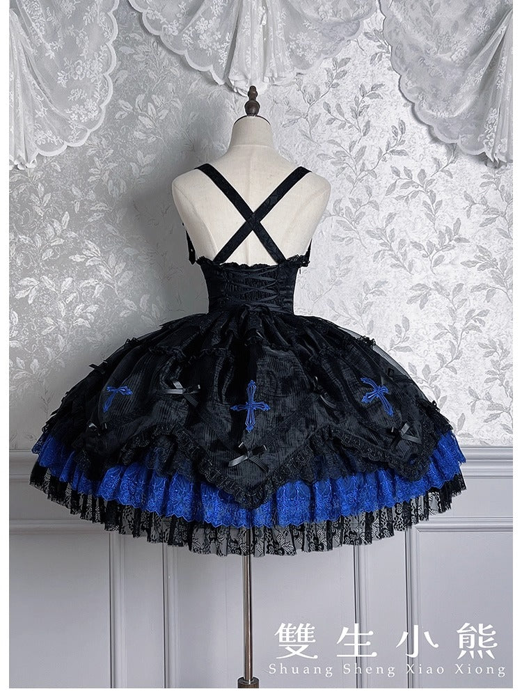 【受注予約~12/8】Black Mist Feast ジャンパースカート【双生小熊】