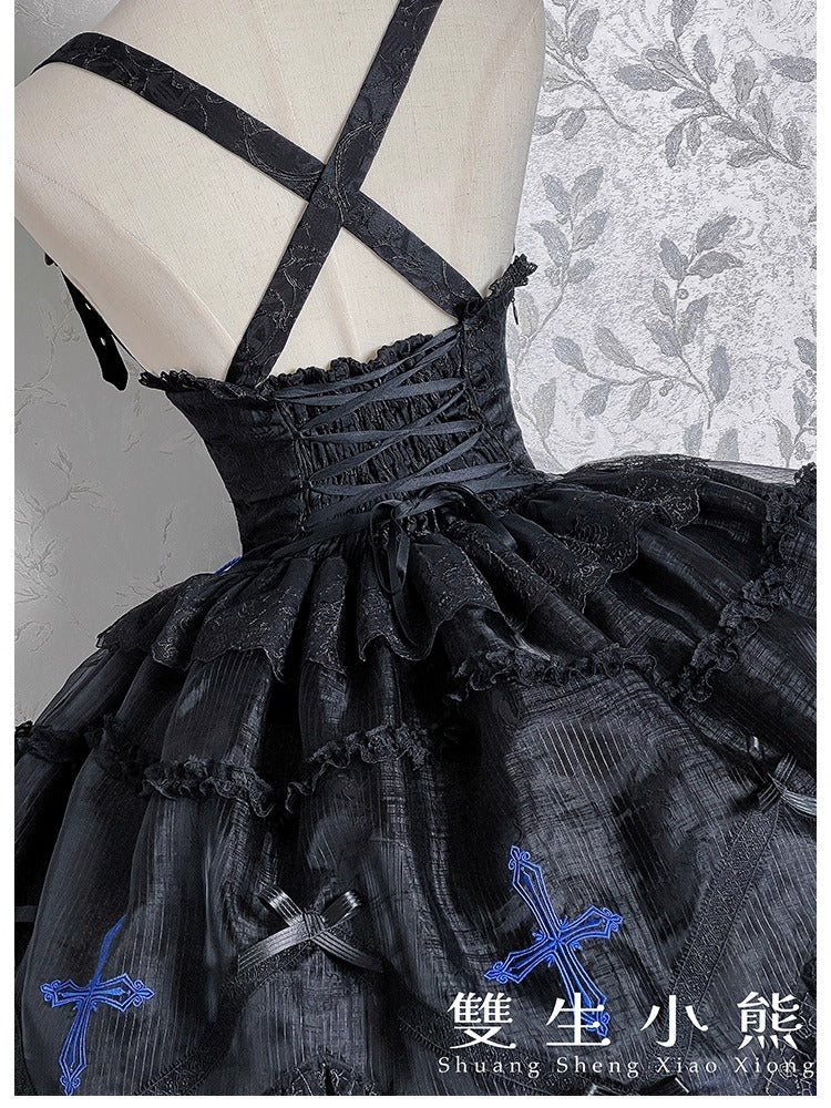 【受注予約~12/8】Black Mist Feast ジャンパースカート【双生小熊】