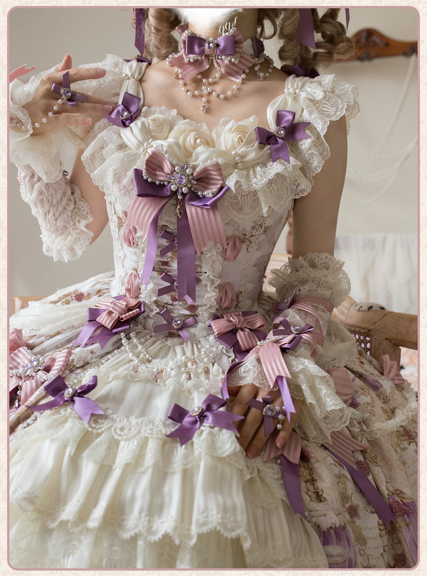 【受注予約~6/16】Antique Jewel Fragrance ジャンパースカート・フルセット【双生小熊】