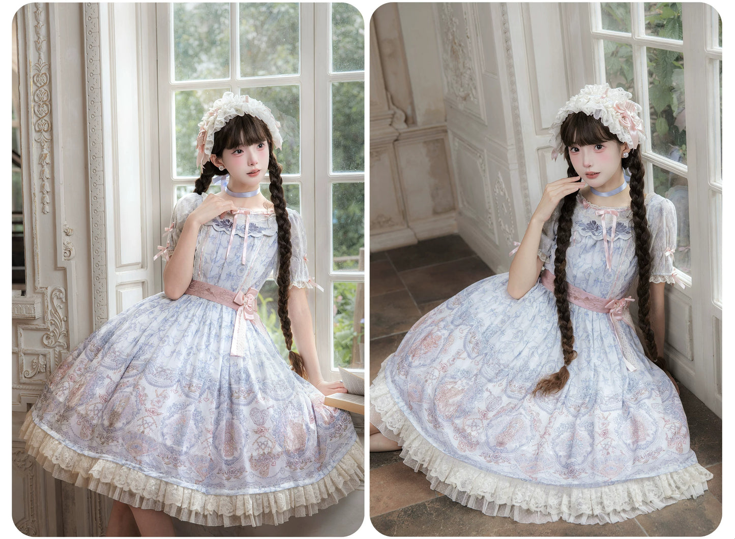 【受注予約~9/13】Scent of Roses ワンピース・ジャンパースカート【LittlePlum】
