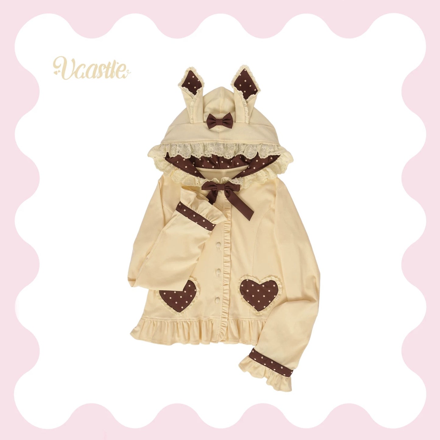 【受注予約~8/2】Bunny Snow Cracker カットカーディガン【VCastle】