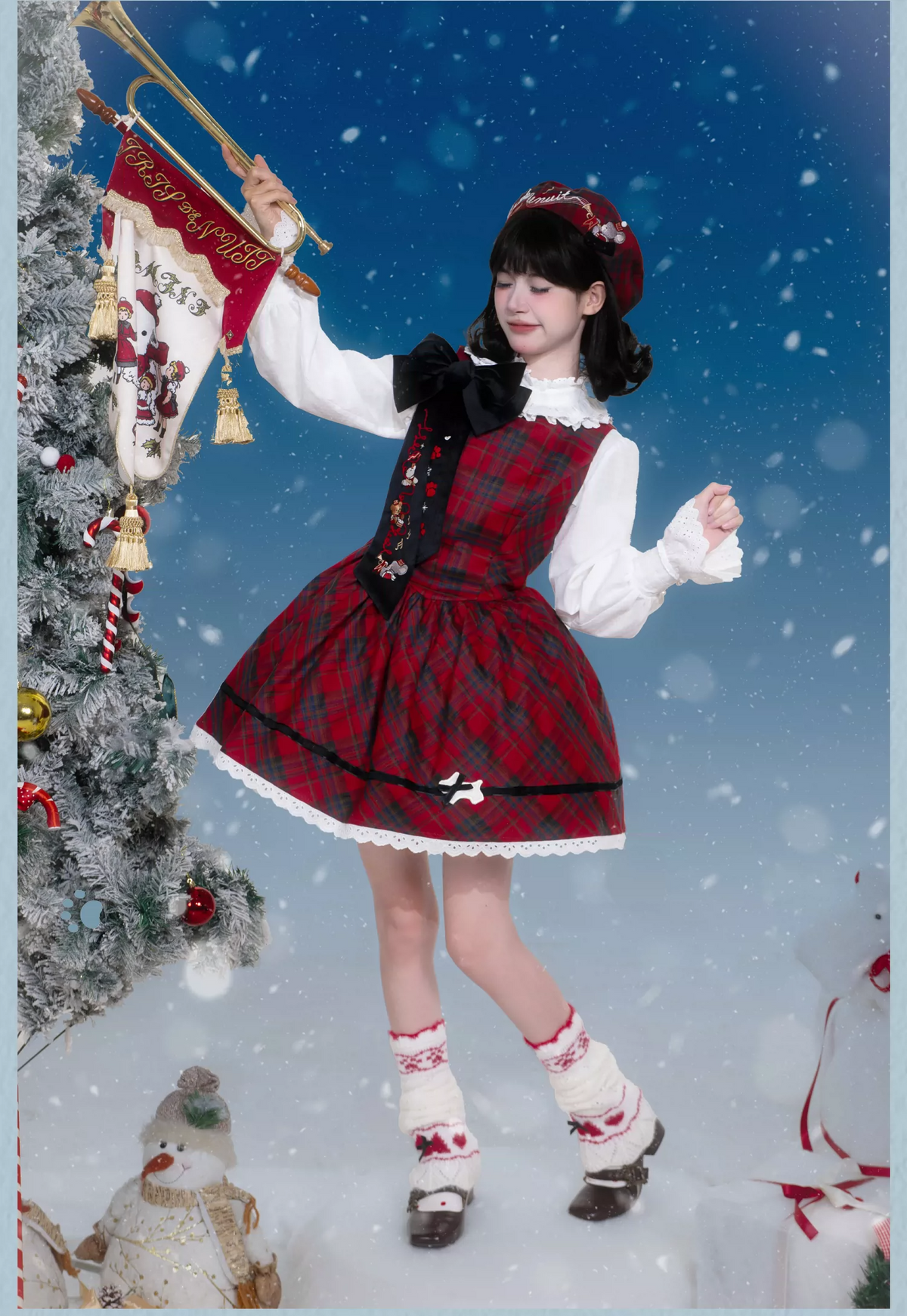 【受注予約~10/14】Puppy and WoolBall 2026ver. ジャンパースカート・サロペット【iris de nuit】