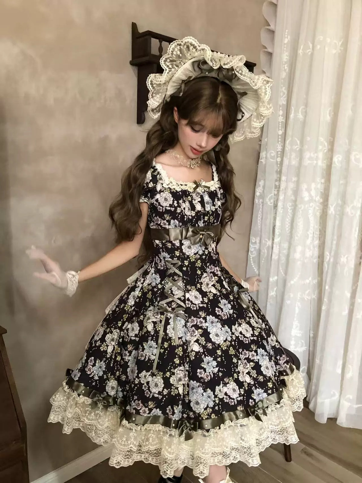 【受注予約~10/6】月下香 ワンピース【sara bell】