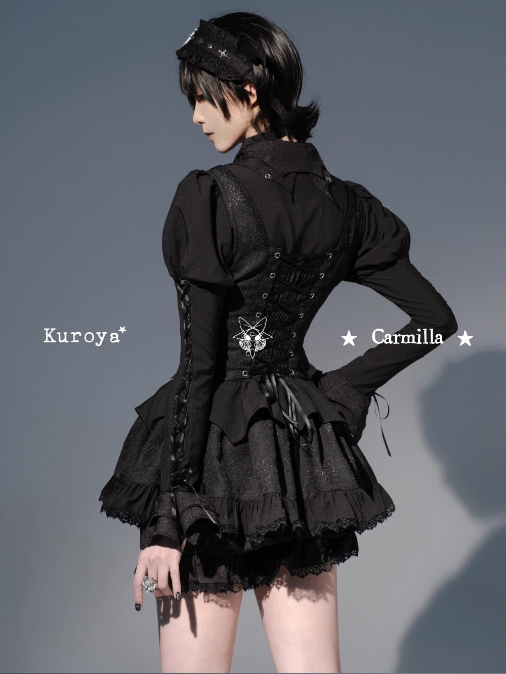 BPN フリルスカート ドロワーズ一体型 ブラック ゴシック M Camilla スカート・ドロワーズ【Kuroya】 – Epetice