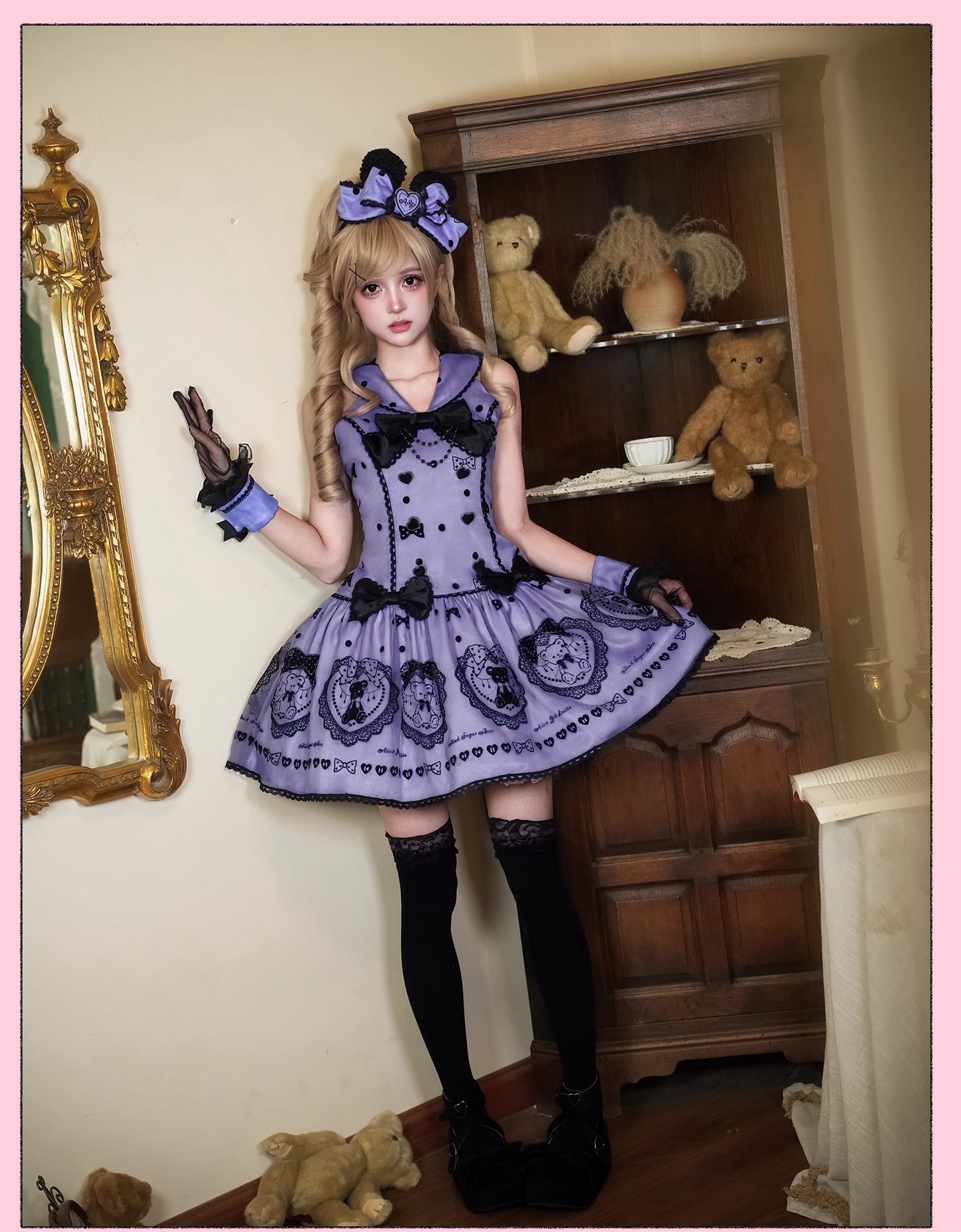 【受注予約~9/16】Brown Sugar Bear ワンピース【Alice Girl】