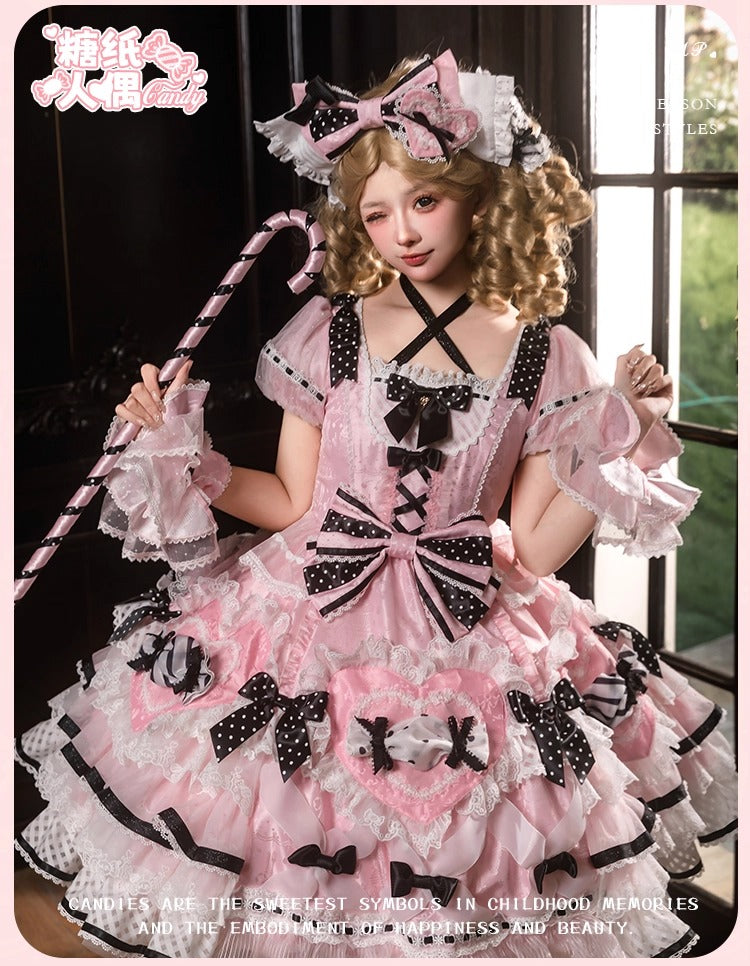 【受注予約~12/8】Candy Wrapper ワンピース【花与珍珠匣】