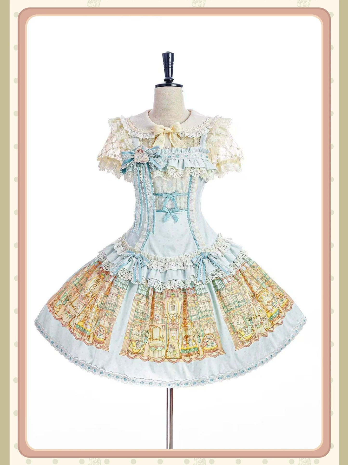 【受注予約~9/6】Fluffy Cat Castle ワンピース・ジャンパースカート【Alice Girl】