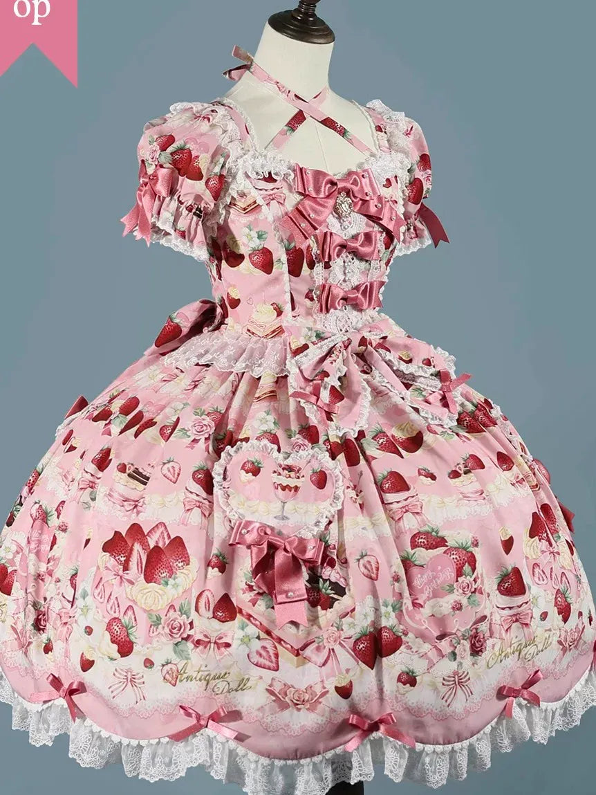 Strawberry Birthday Cake ワンピース・フルセット(半袖ver.)【Antique Doll】