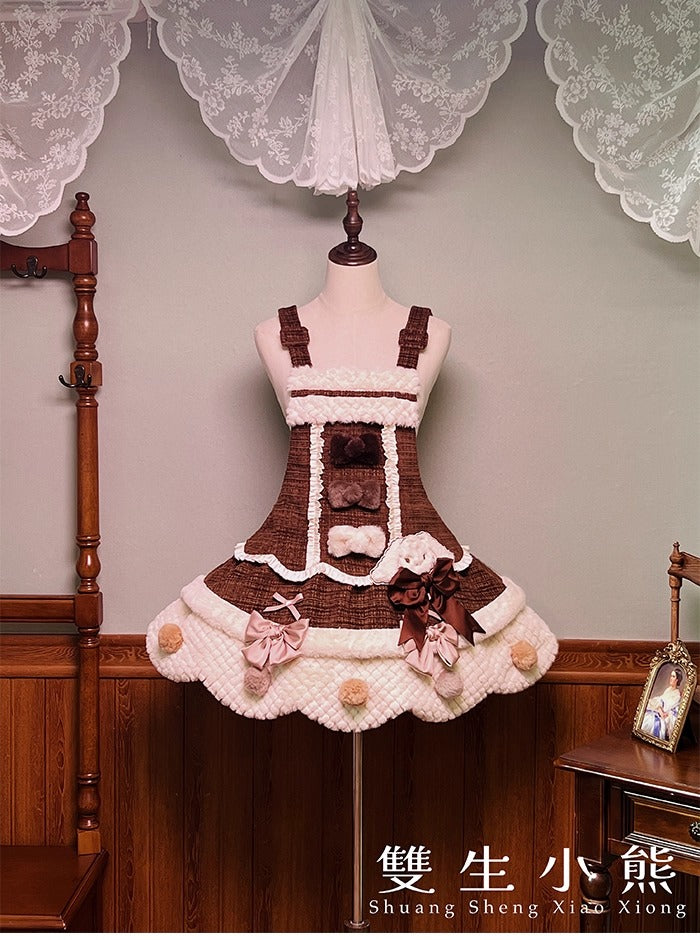 【受注予約~10/23】Frosted Sugar Rabbit ジャンパースカート・サロペット【双生小熊】