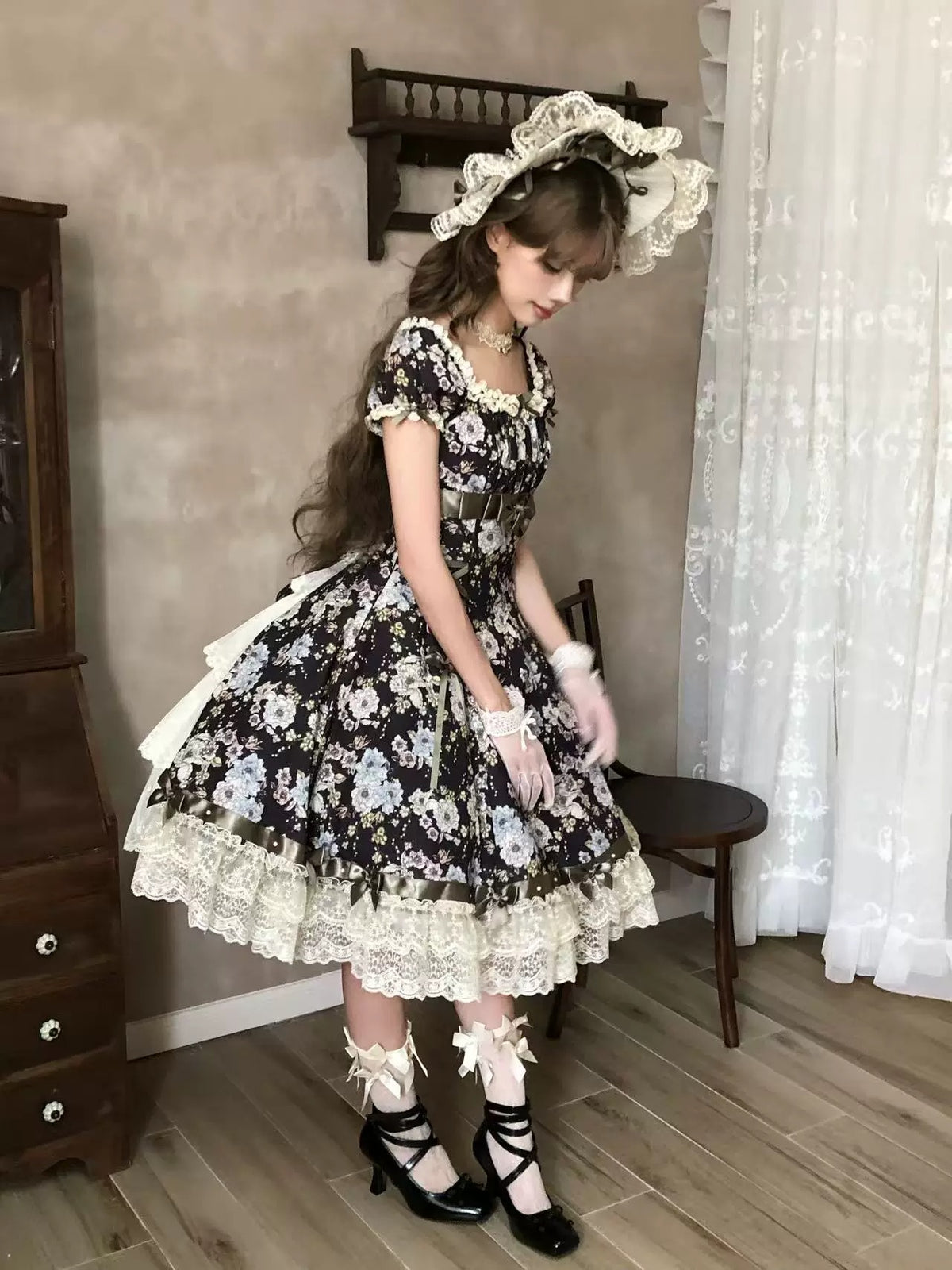 【受注予約~10/6】月下香 ワンピース【sara bell】