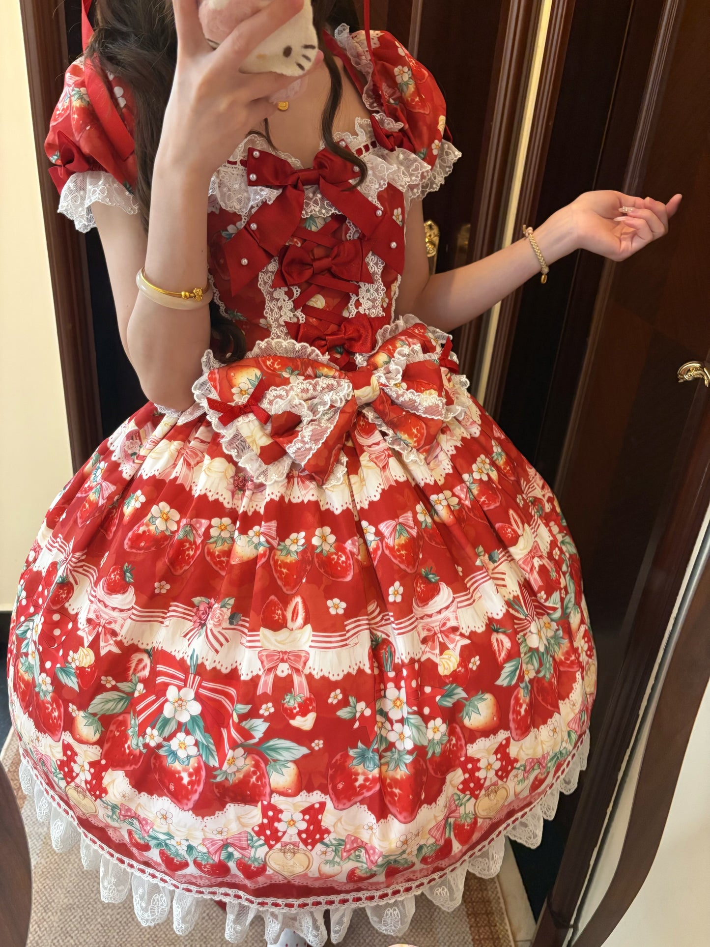 【受注予約~3/30】イチゴと花束 フルセット【Antique Doll】