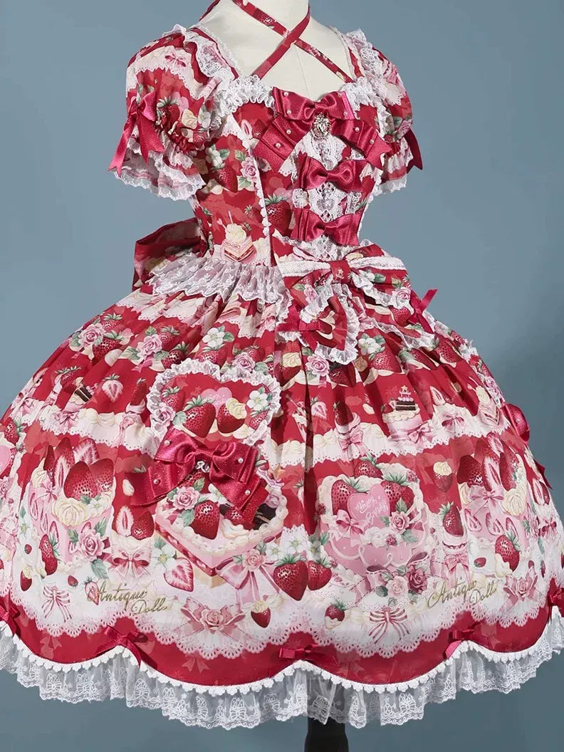Strawberry Birthday Cake ワンピース・フルセット(半袖ver.)【Antique Doll】