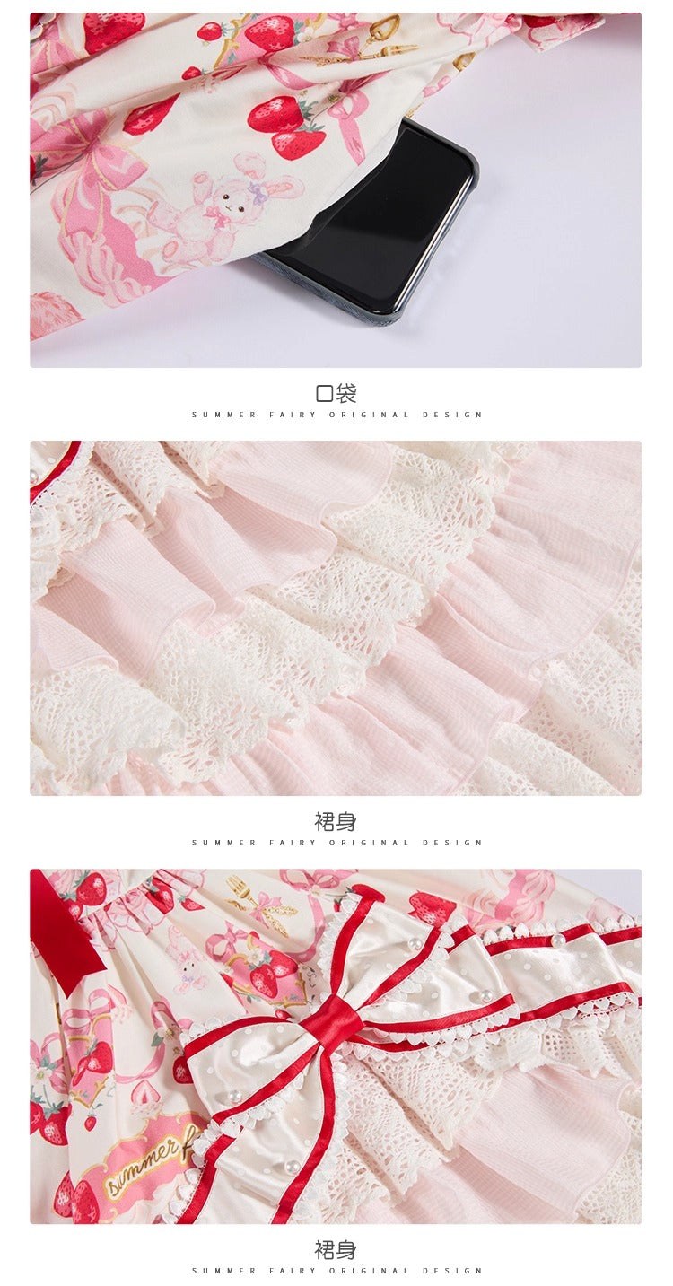 【受注予約~8/28】Strawberry momo Party ジャンパースカート【仲夏物語】