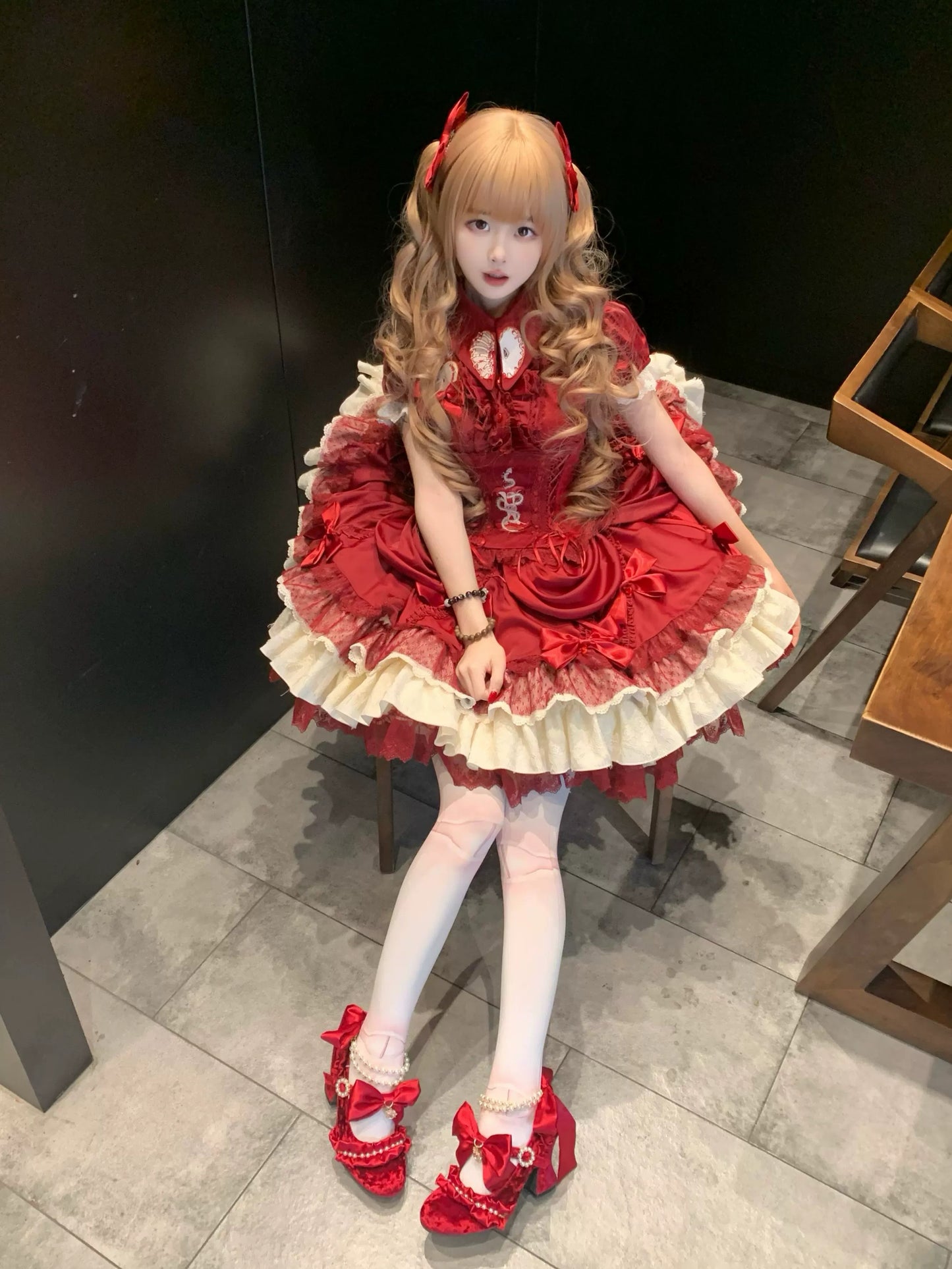 【受注予約~4/27】Ribbon Sonata ヒールパンプス【Aimee】